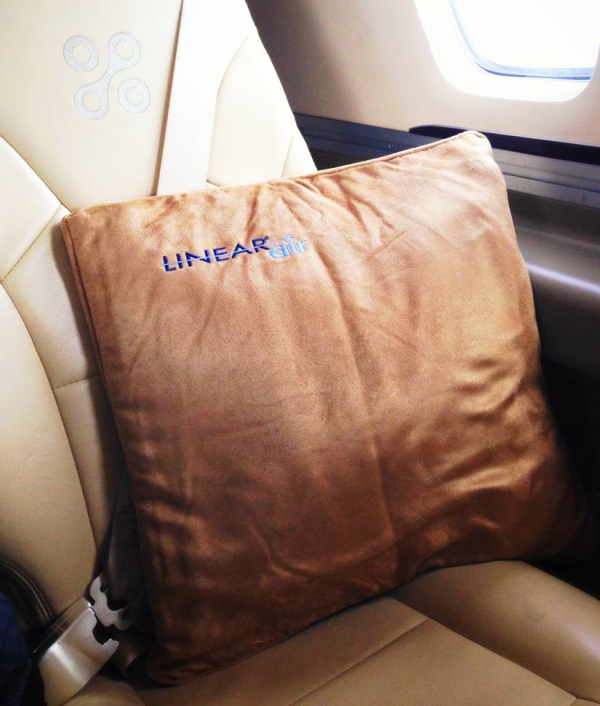 QiPillow awaits in Eclipse air taxi jet