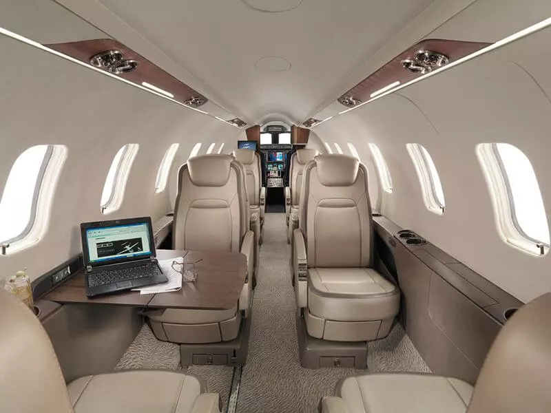 Luxury Private Jet Interior